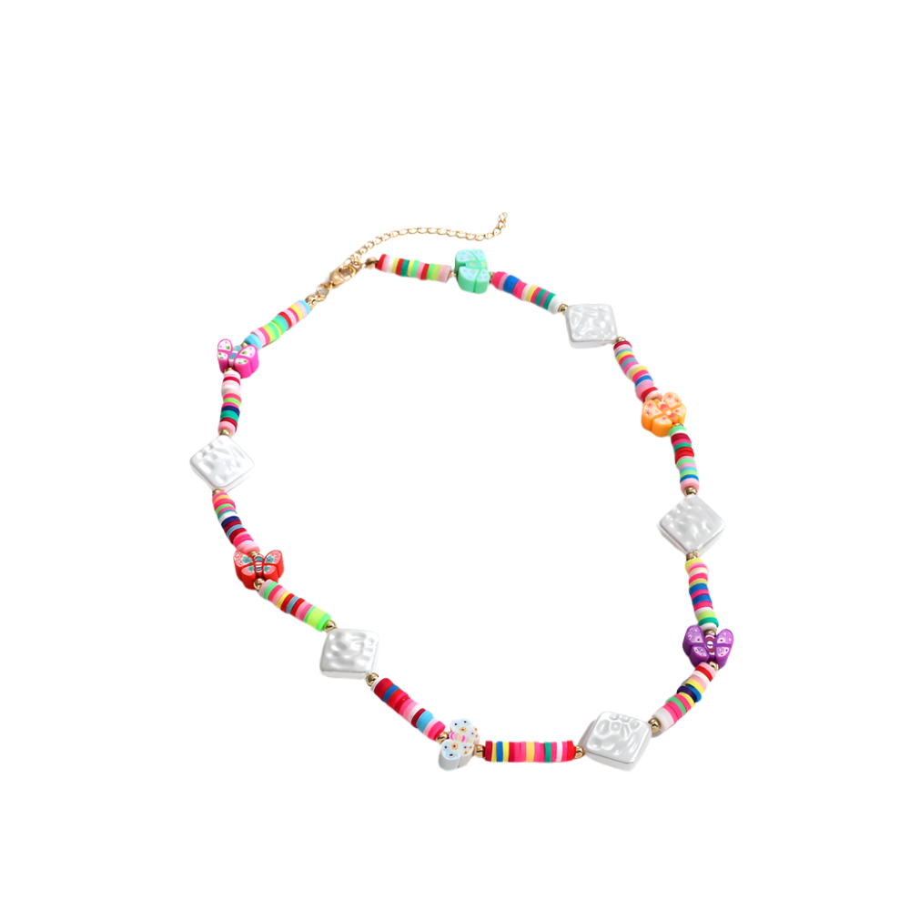 Rock My World Polymer Pearl Necklace