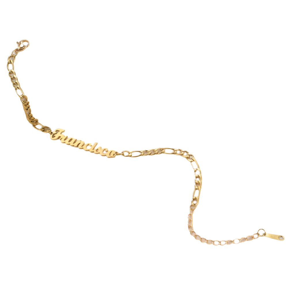 Personalized Figaro Chain Bracelet
