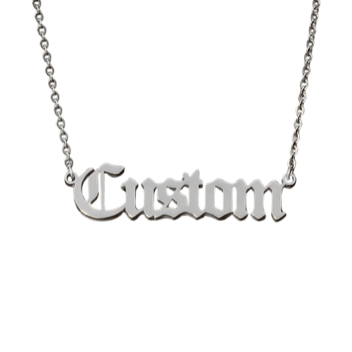 Custom Old English Name Necklace