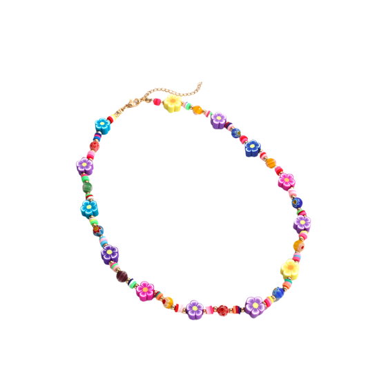 Thru the Fire Flower Necklace