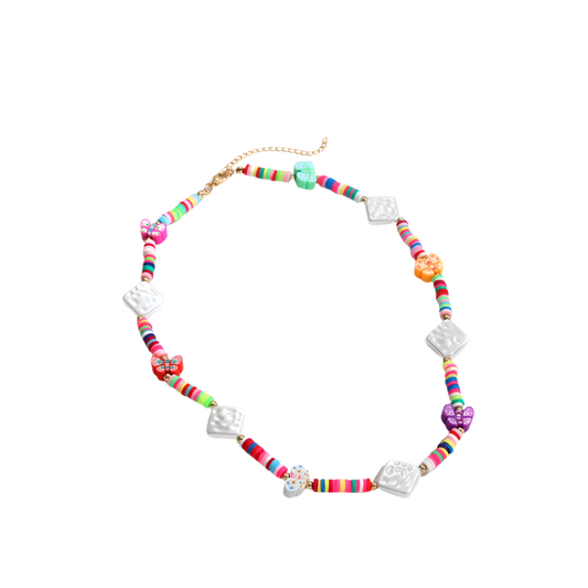 Rock My World Polymer Pearl Necklace