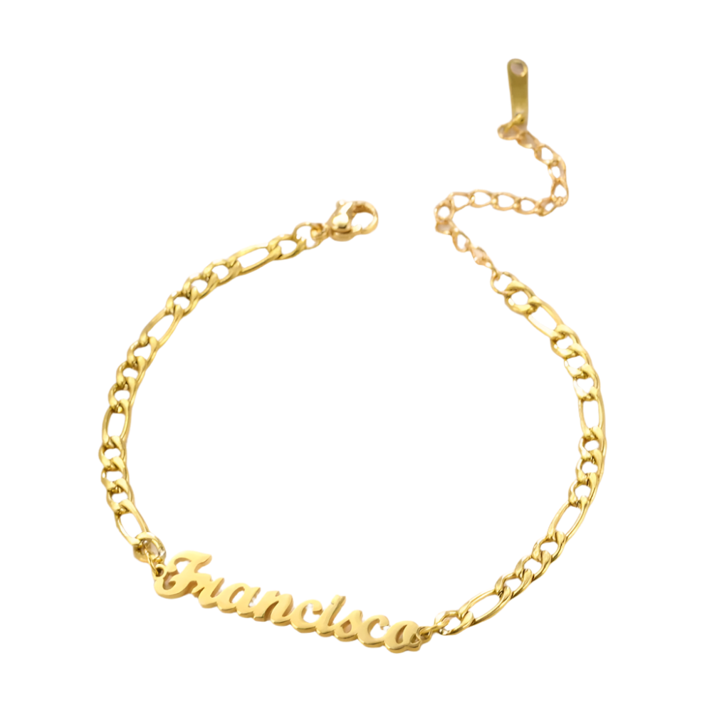 Personalized Figaro Chain Bracelet