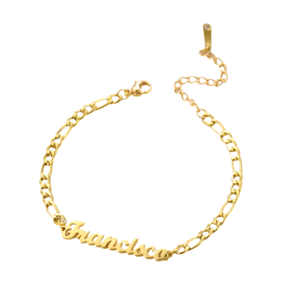 Personalized Figaro Chain Bracelet