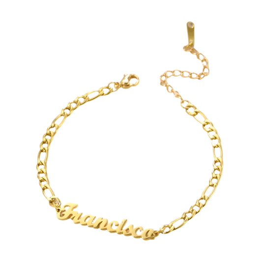 Personalized Figaro Chain Bracelet