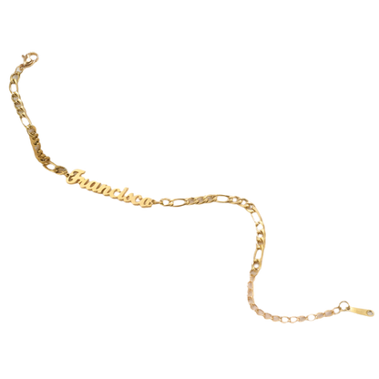 Personalized Figaro Chain Bracelet