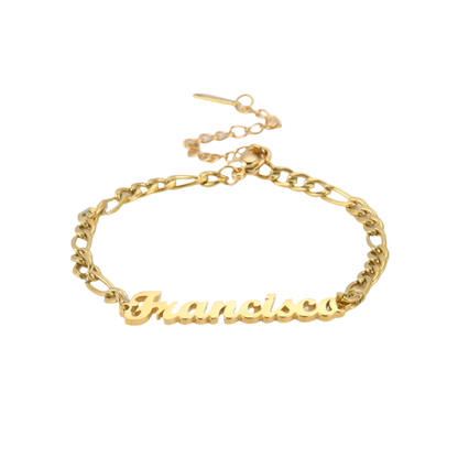 Personalized Figaro Chain Bracelet
