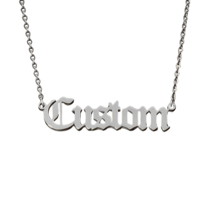 Custom Old English Name Necklace