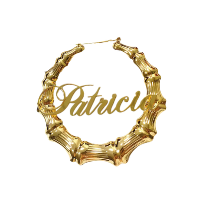 Customized Bamboo Hoop Earrings