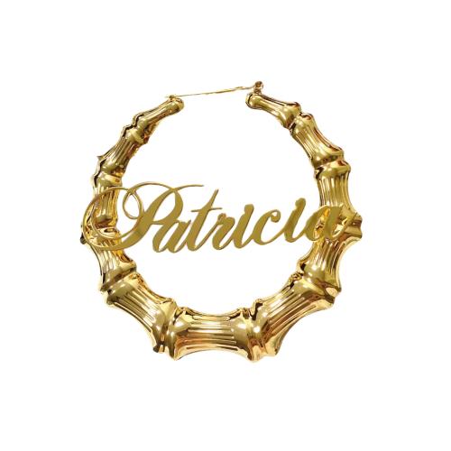 Customized Bamboo Hoop Earrings